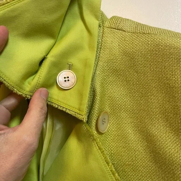 Akris Lime Green Blazer Size 10 - Picture 12 of 15
